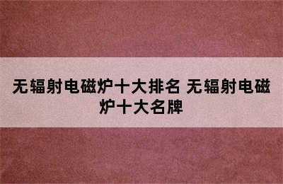 无辐射电磁炉十大排名 无辐射电磁炉十大名牌